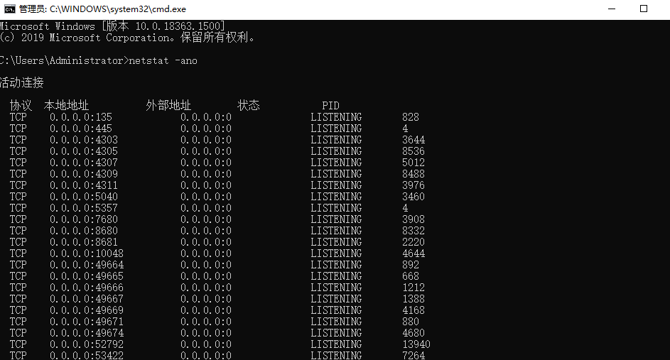 Netstat查看端口状态，netstat命令详解